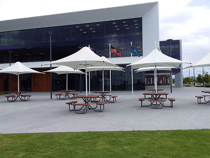 Custom Emerdyn Combined Table and Bench Setting in Composite Timber - Project Oran Park, 1 (1).jpg